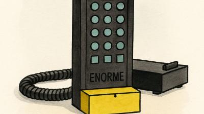 TELEFONO ENORME BRONDI Ettore Sottsass 1986