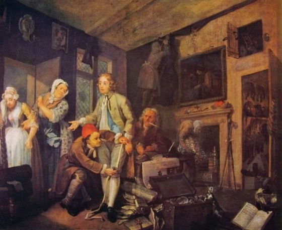 Carriera del libertino - L'Eredità"​ di William Hogarth